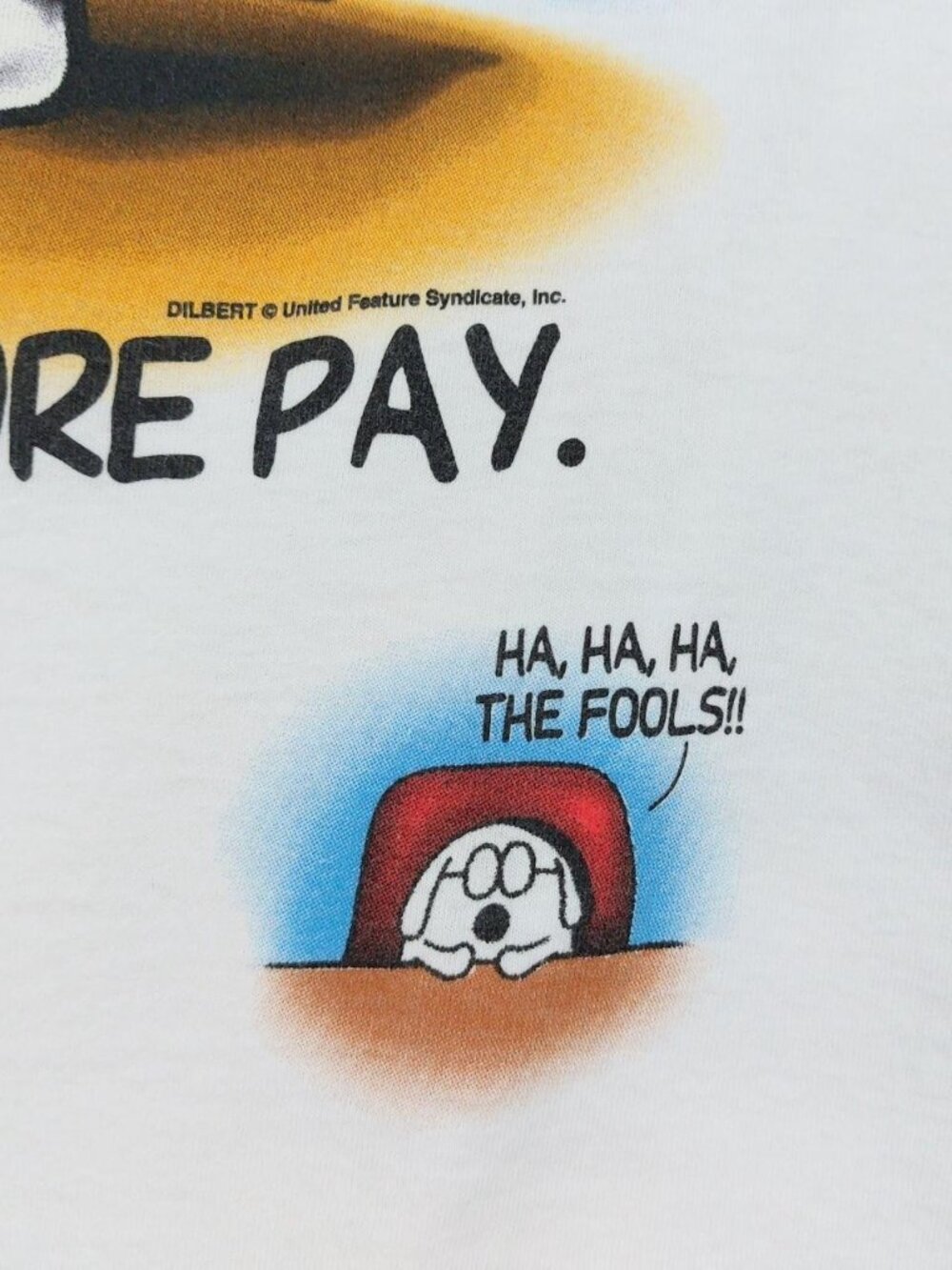 Vintage 90s Dilbert Comic Cartoon T-Shirt Large, Consultant Joke, Scott Adams - Picture 4 of 8